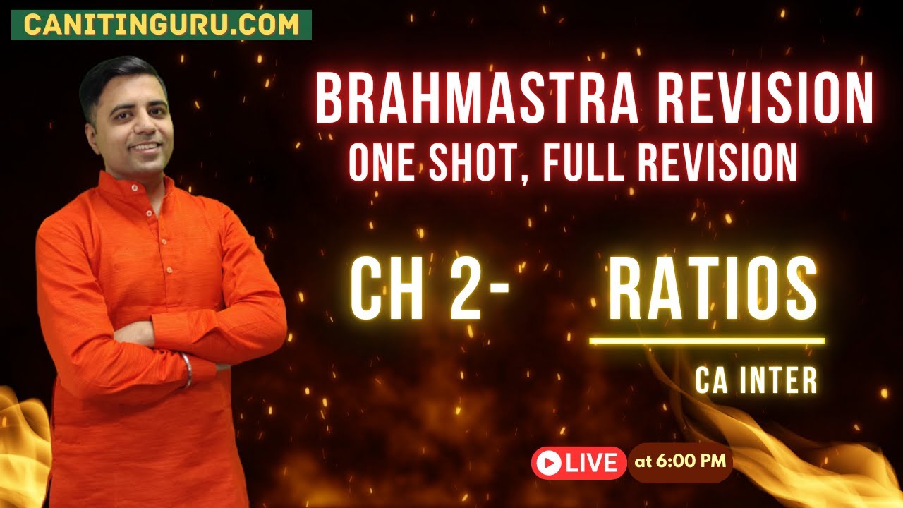 Brahmastra Revision l Sept 2025 l 02 Ratio Analysis l CA Inter l ICAI ques l Booster
