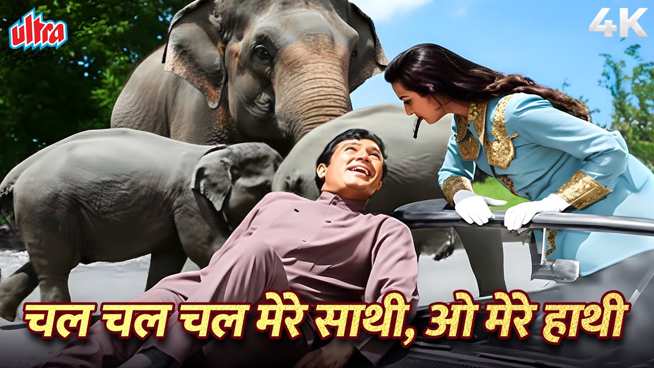 Chal Chal Chal Mere Sathee, O Mere Hathee 4K Hindi Song | Rajesh Khanna, Tanuja | Kishore Kumar