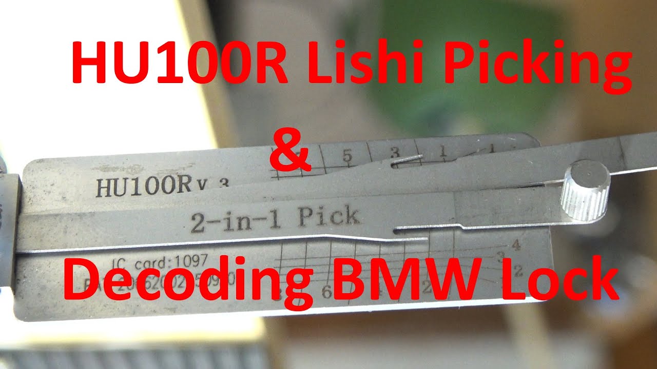 (501) HU100R Lishi Взлом и декодирование замков BMW