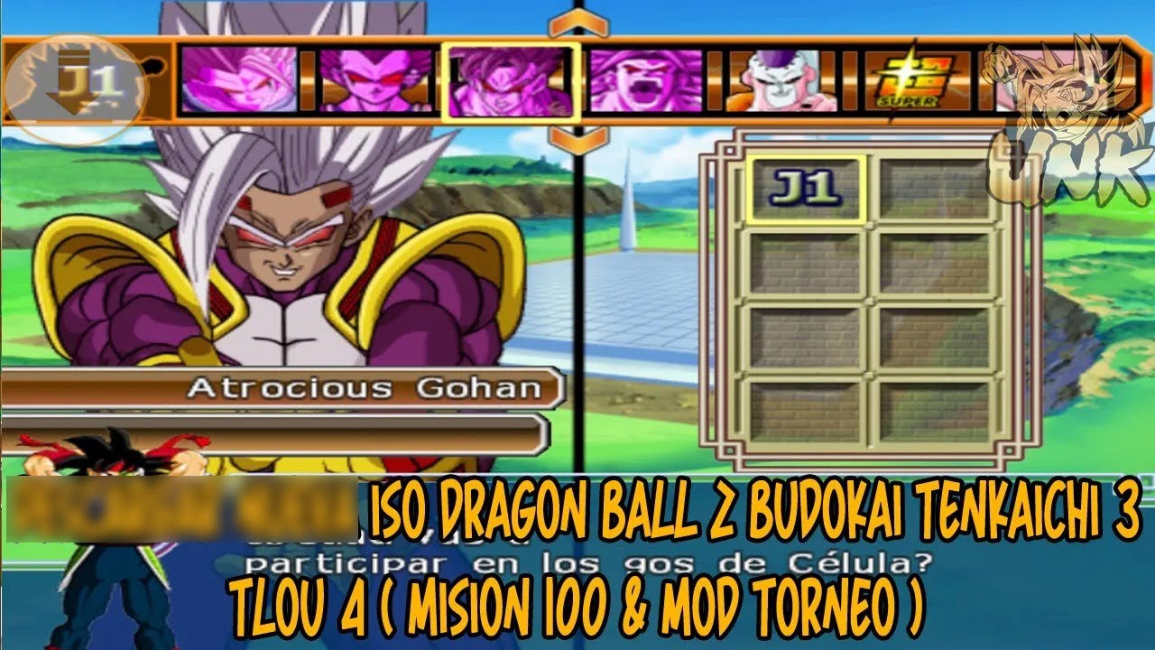 ISO 2023 DRAGON BALL Z BUDOKAI TENKAICHI 3 TLOU 4 ( MISION 100 & MODO TORNEO )