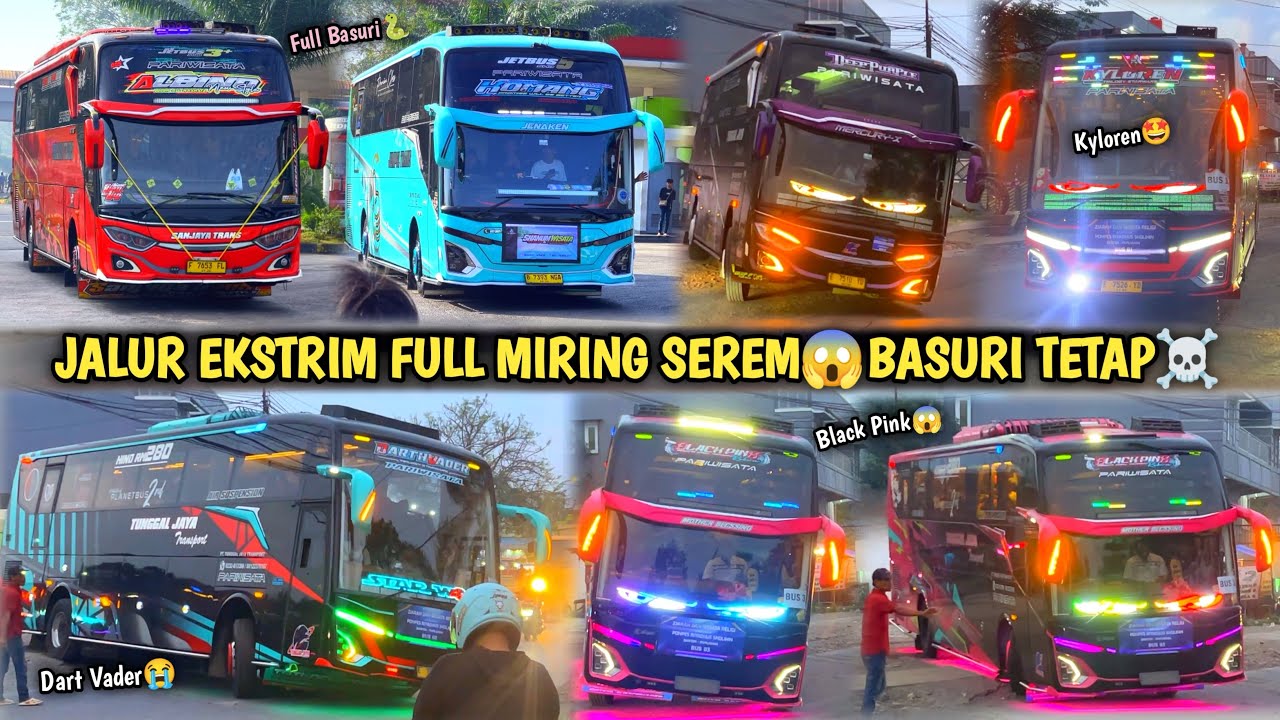 RAME FULL BUS TELOLET BASURI🥳 Hunting Bus Trip Anyer Di Rest Area KM 68👏