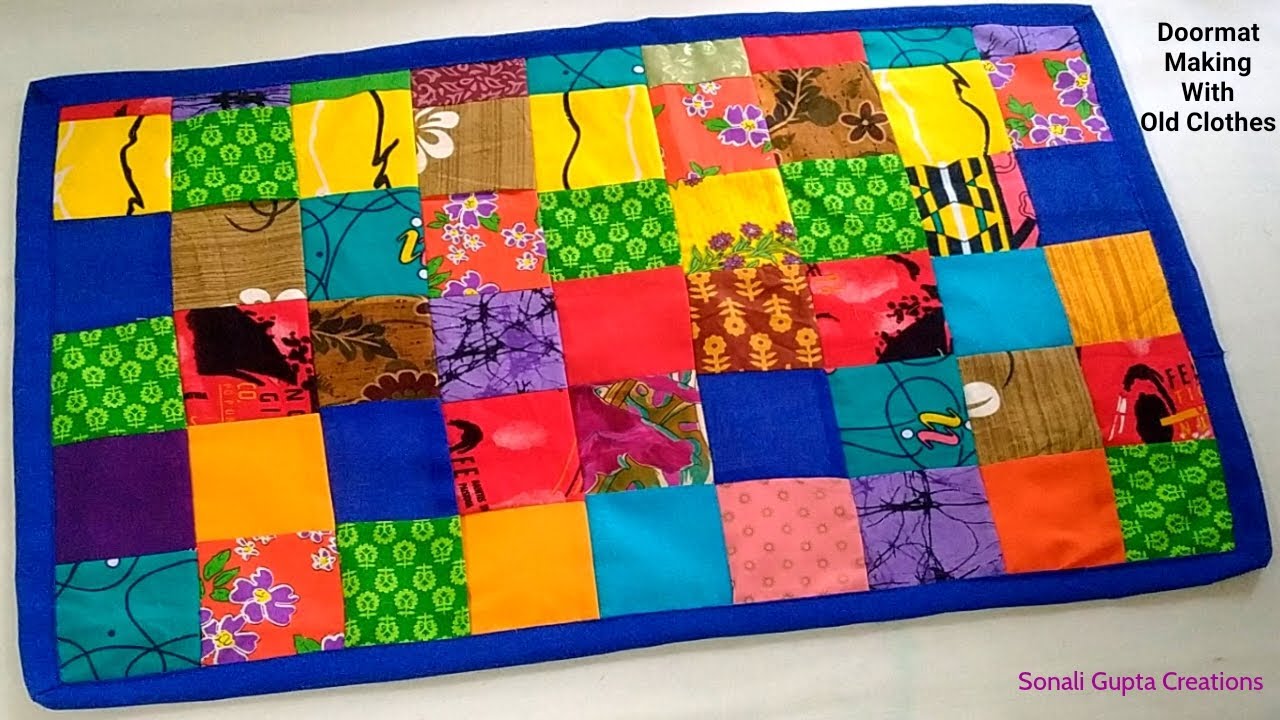 Doormat Making At Home With Old Clothes/Paydan Banane Ka Tarika/Easy Doormat Idea/DIY/Doormat Design