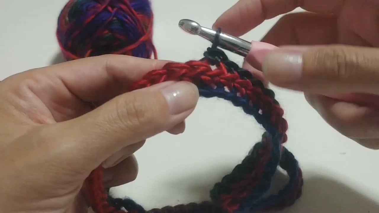 Gola Fácil em Crochê - Toda em Pontos Baixos - Fio Boreal - Nó Chic Crochê - Kátia