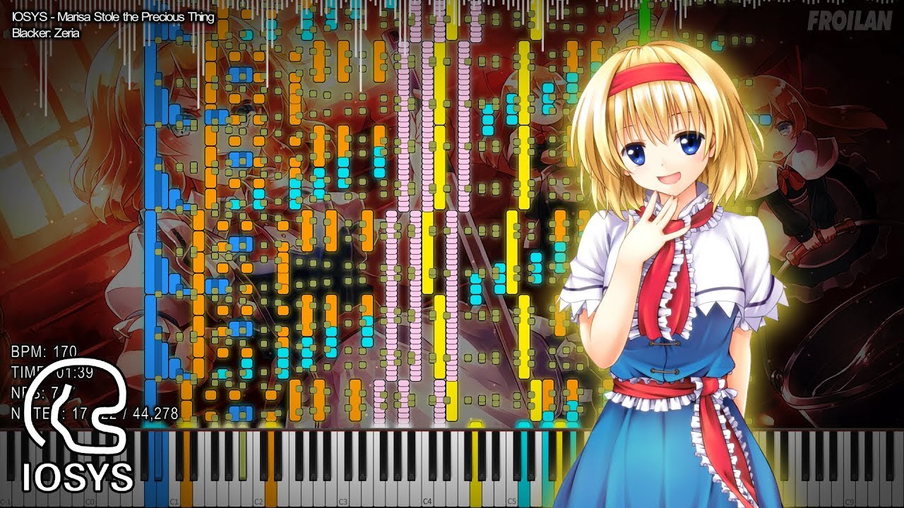 Synthesia/Zenith-MIDI: Marisa Stole the Precious Thing | Impossible Piano | Black MIDI