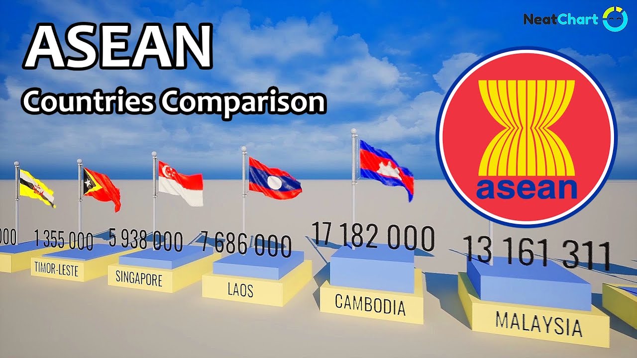 Comparision of ASEAN Countries - 3D animated chart