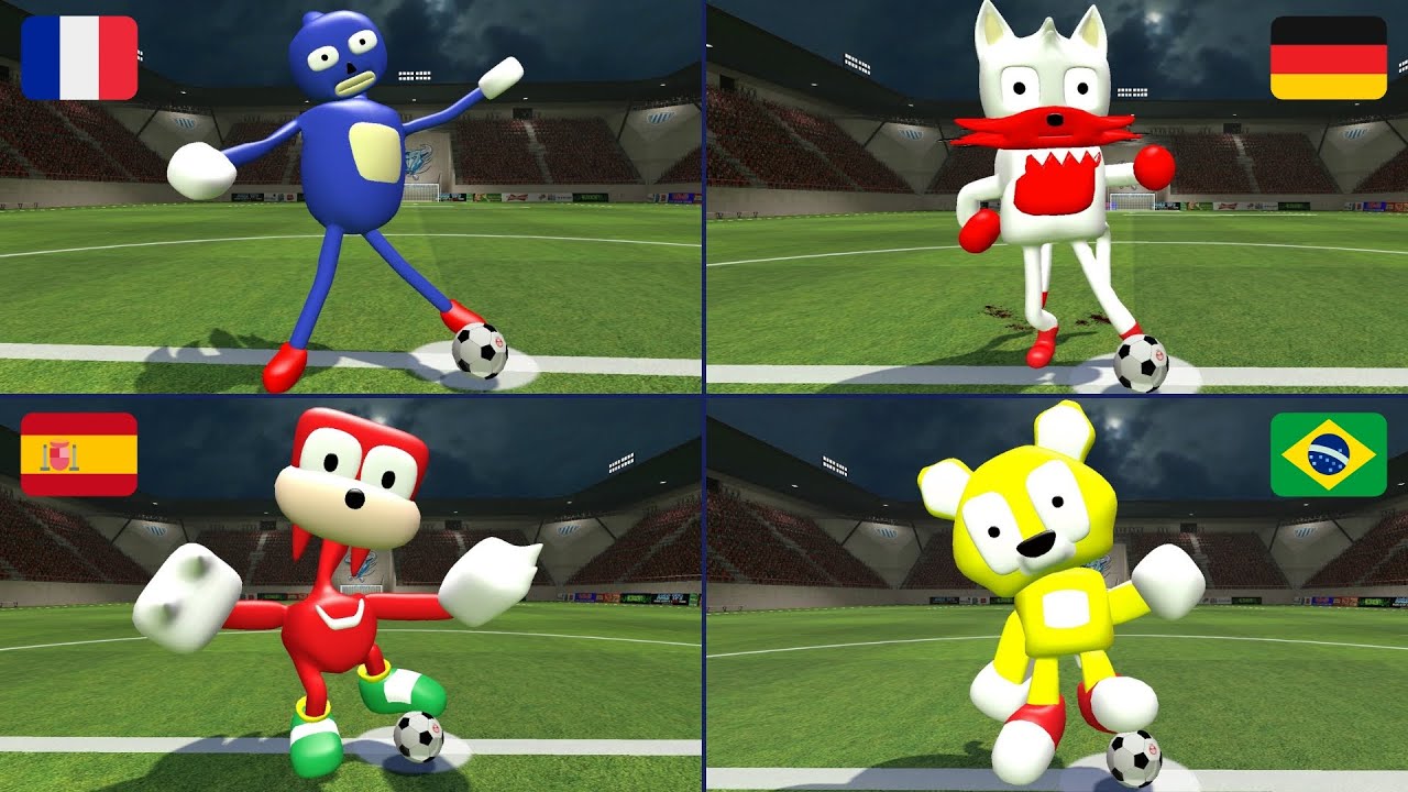 FIFA World Cup Qatar 2022 GERMANY, FRANCE, BRAZIL, SPAIN 3D MEMES IN Garry's Mod!
