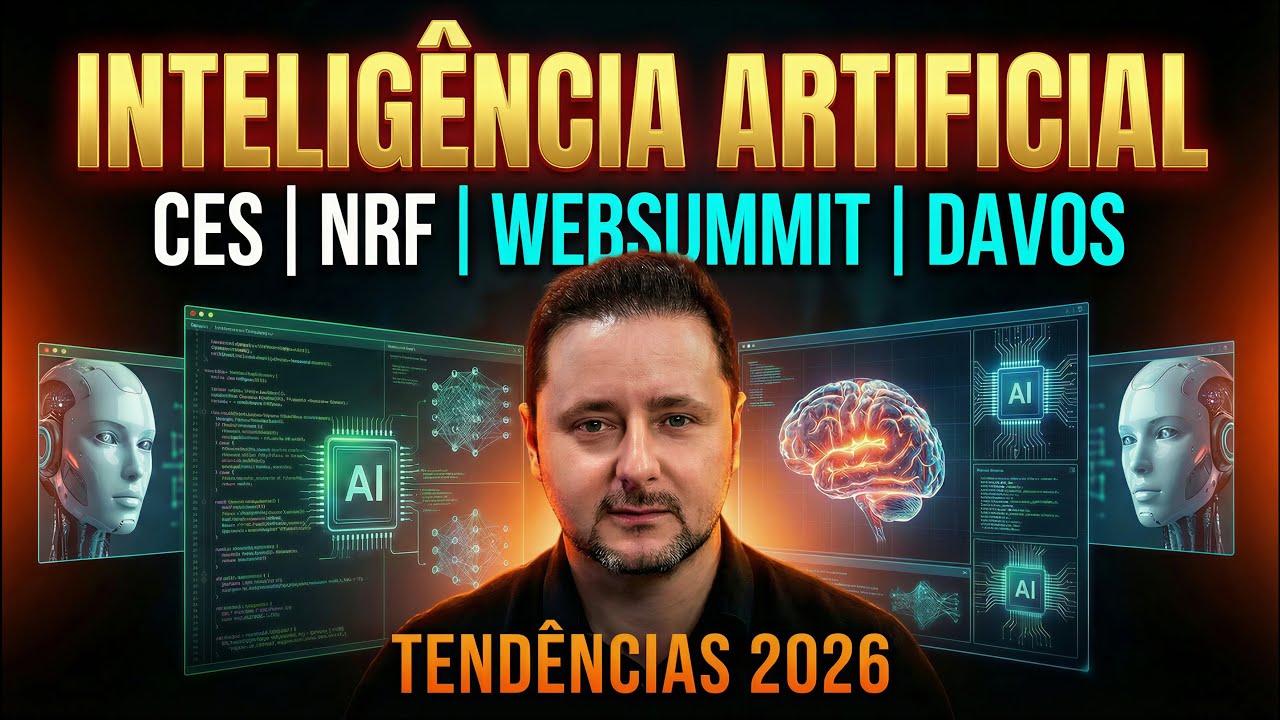 CES, Davos, NRF e Web Summit: as 7 viradas da IA em 2026 (e o que muda pra você)