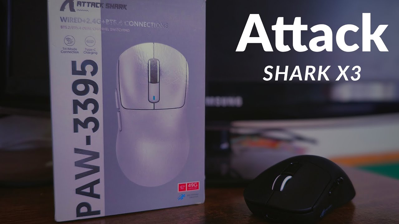 Unboxing do meu novo mouse Attack Shark x3,Pro meu mobilador com cabo ld39 