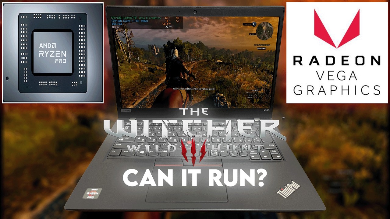 Can a Business Laptop Game? | ThinkPad X395 Witcher 3 Benchmark