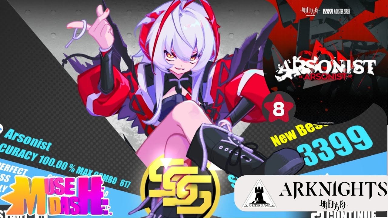 【Muse Dash X Arknight】Arsonist (MASTER 8★) All Perfect