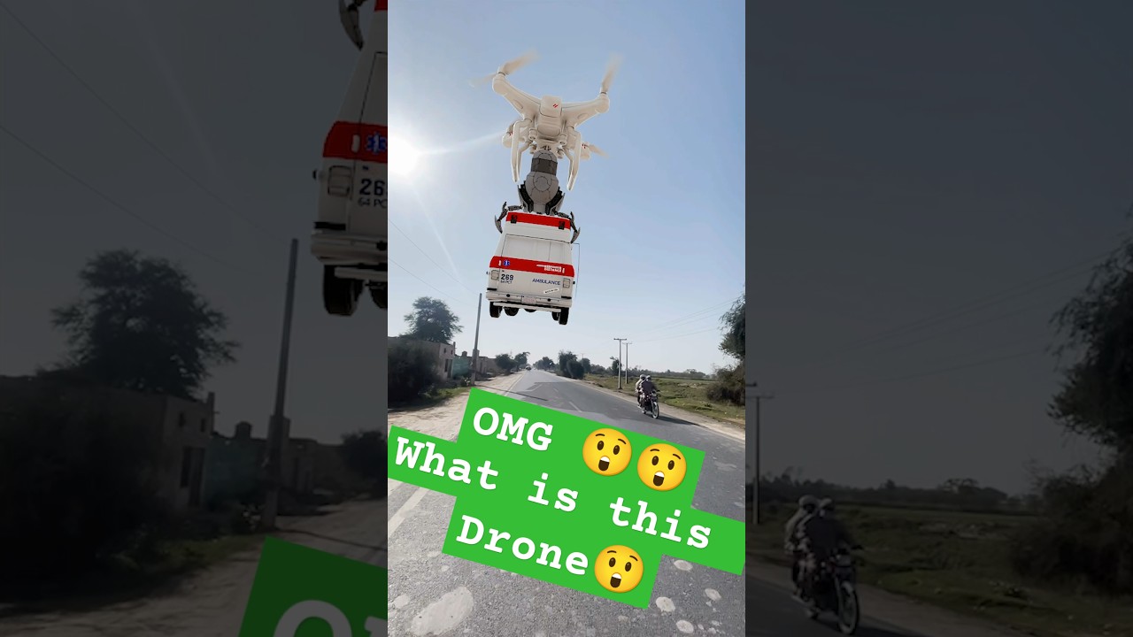 Drone Carry a Ambulance Van #dronewaly #drone #aircraft #omg #ambulance #2050
