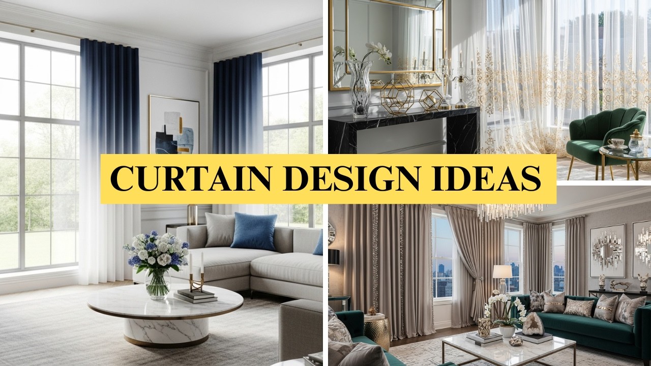 Top 8  Trending Curtain Designs for Living Rooms 2025 | Modern & Stylish Curtain Ideas