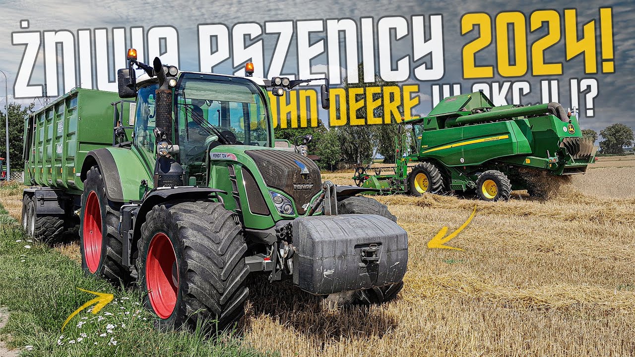 ☆Fendt Zamyka Licznik!?☆Żniwa Pszenicy 2024!☆John Deere W-540 W Akcji!?☆Fendt 724 Vario☆