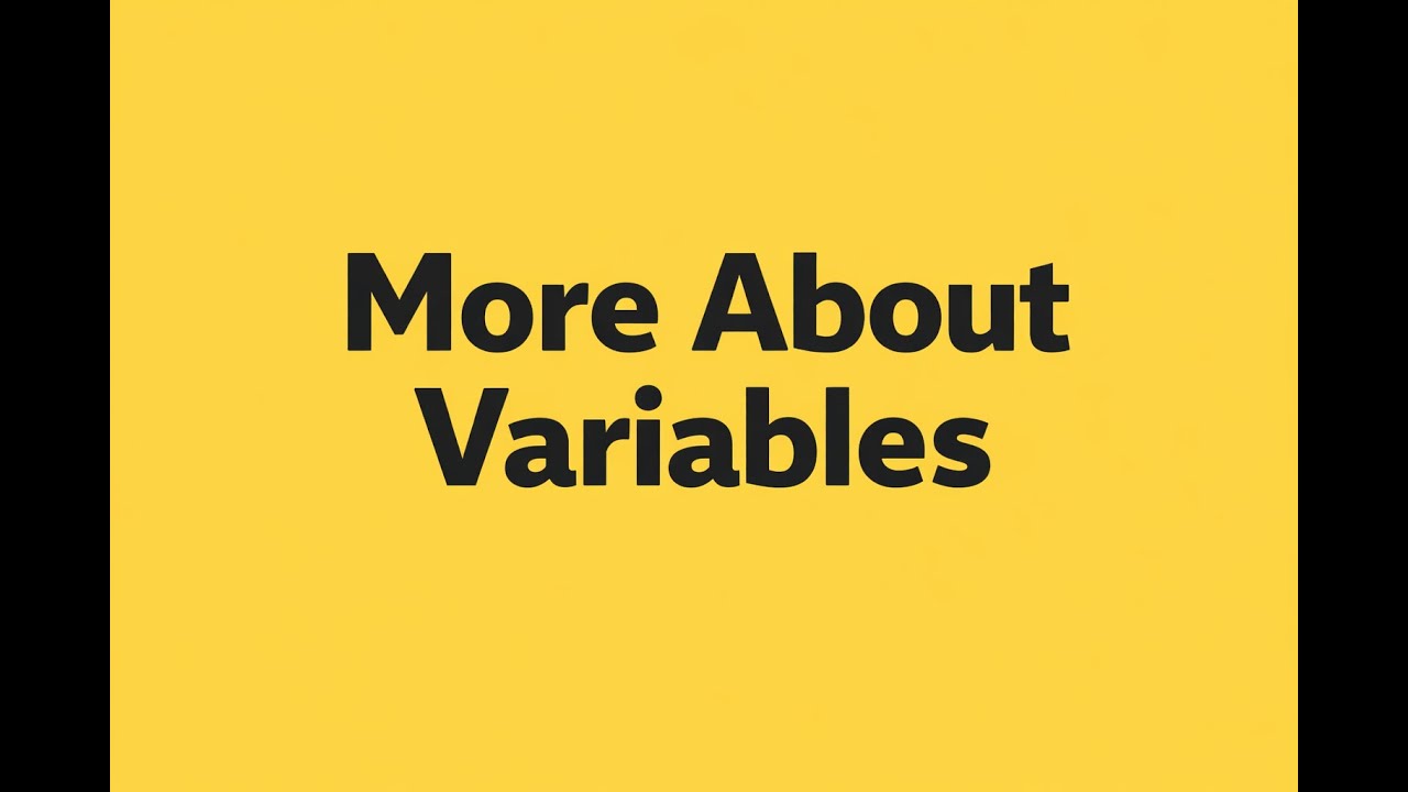 Variables (Session-5)