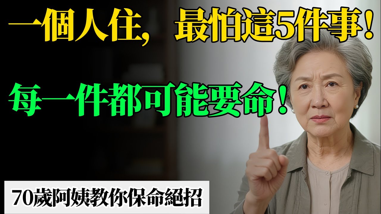 獨居老人最怕的5件事：摔倒沒人扶、突然發病、吃出病…70歲阿姨教你一個個破解！