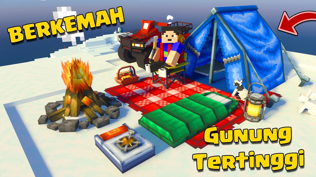 MENDAKI DAN BERKEMAH DI GUNUNG TERTINGGI DAN BERSALJU DI MCPE