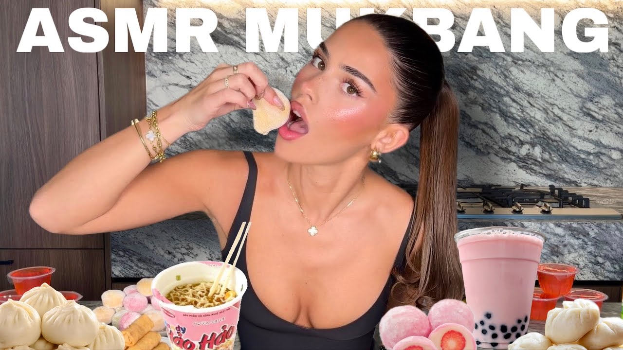 Leah Halton Tries ASMR Mukbang for the FIRST Time