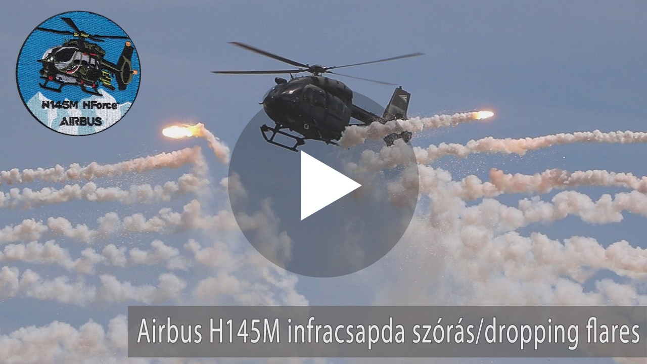 Airbus H145M infracsapda sz&oacute;r&aacute;s/dropping flares #airbus #helicopter #aviation