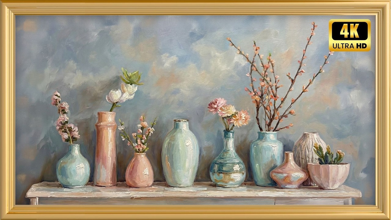 Collection of Modern Ceramic Vases & Planters | 4K Wall Art for Samsung Frame TV