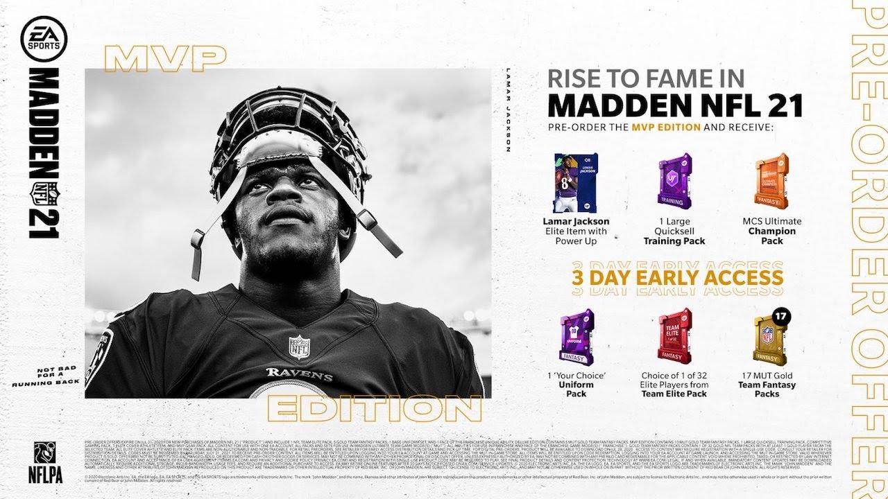 Madden 21 pre order packs