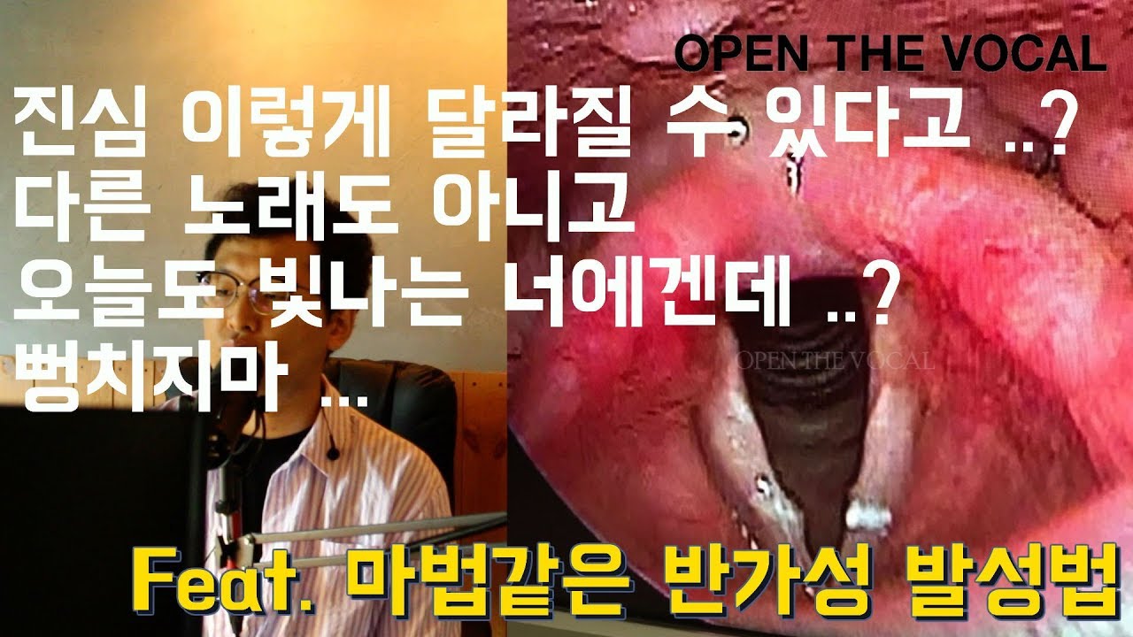 고음불가에서 마크툽 오늘도 빛나는 너에게 마스터가 되기까지(반가성 발성법) - 고음발성법
