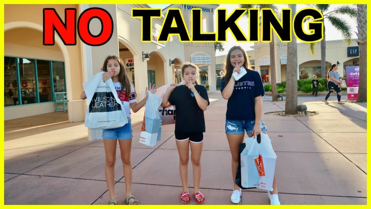 NO TALKING SHOPPING CHALLENGE 