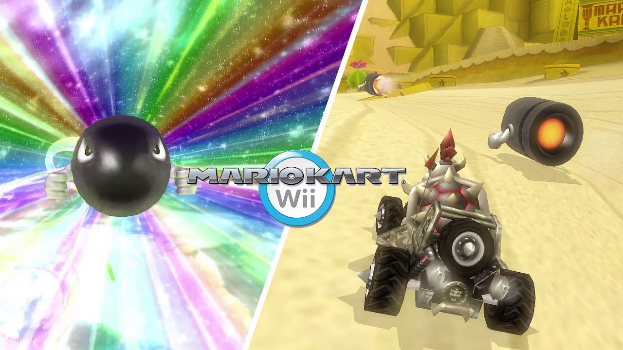 Every item in MARIO KART WII is a BULLET BILL | Dry Bowser | Mario Kart Hack