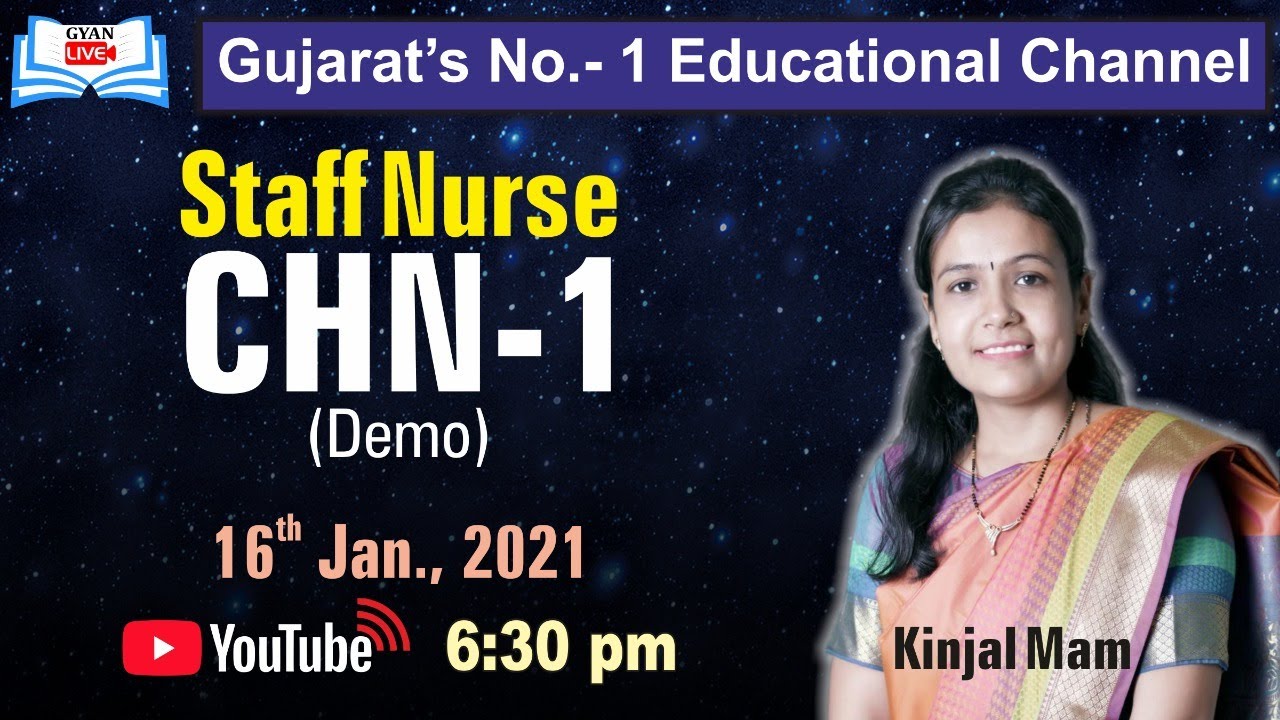 Staff Nurse I Community Health Nursing Demo I By Kinjal Mam I Live @ 06:30 PM on 16th Jan 2021