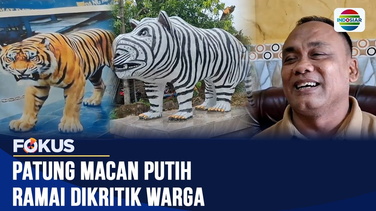 Patung Macan Putih di Desa Balongjeruk, Ramai Kritik Dinilai Tidak Garang Tapi Lucu | Fokus