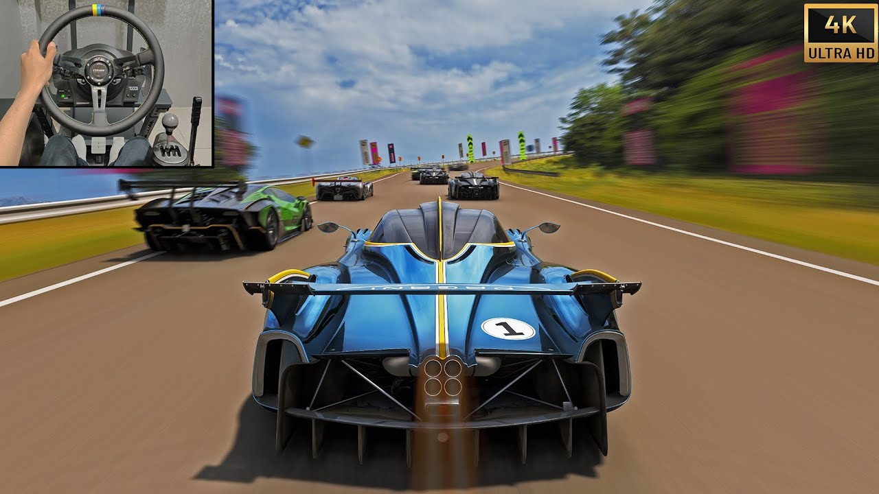 1250HP Pagani Huayra R Goliath Race | Forza Horizon 6 | Steering Wheel Gameplay