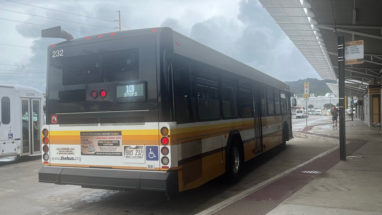 TheBus Honolulu Bus 232 Route 1L Limited Stops: Halawa Aloha Stadium Skyline Station