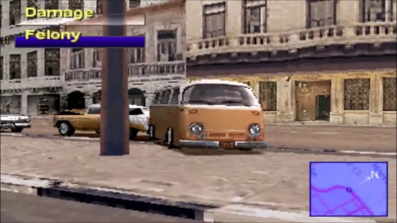 Driver 2 PS1: Take a Ride Havana with Volkswagen Bus (Infinite Mass and Nitro)