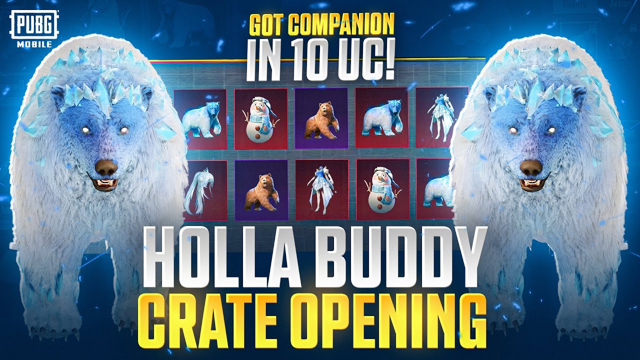 😱GOT MYTHIC COMPANION IN 10 UC HOLA BUDDY CRATE OPENING