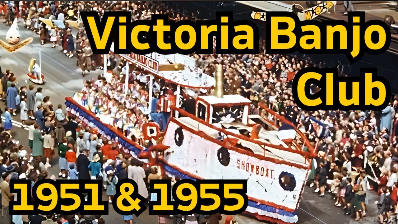 Melbourne's Victoria Banjo Club at Moomba 1951 & 1955