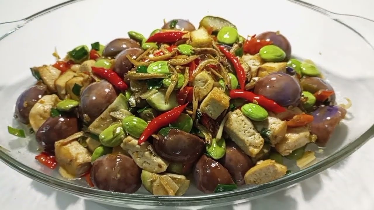 PASTI ENAK TUMIS TERONG BULAT TAHU PETAI TERI