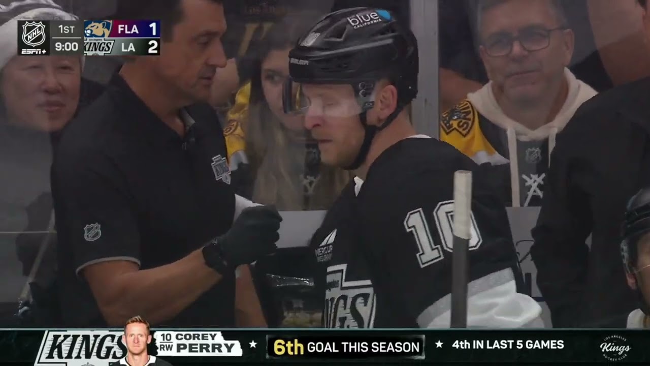 Corey Perry scores on the breakaway after a perfect stretch pass from Mikey Anderson.