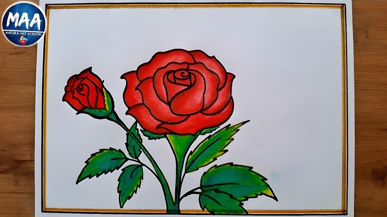 How to Draw Rose | Rose Day Drawing | Valentines Day Drawing | Happy Valentines Day Drawing 