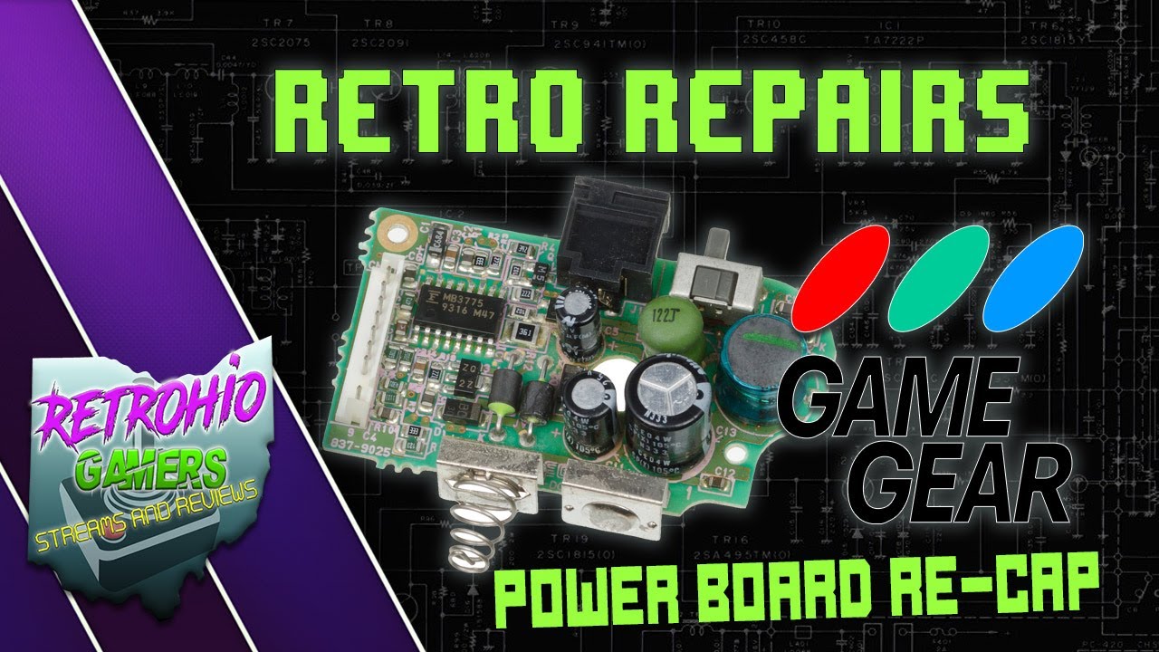 Retro Repairs - Game Gear Power Board Capacitor Replace