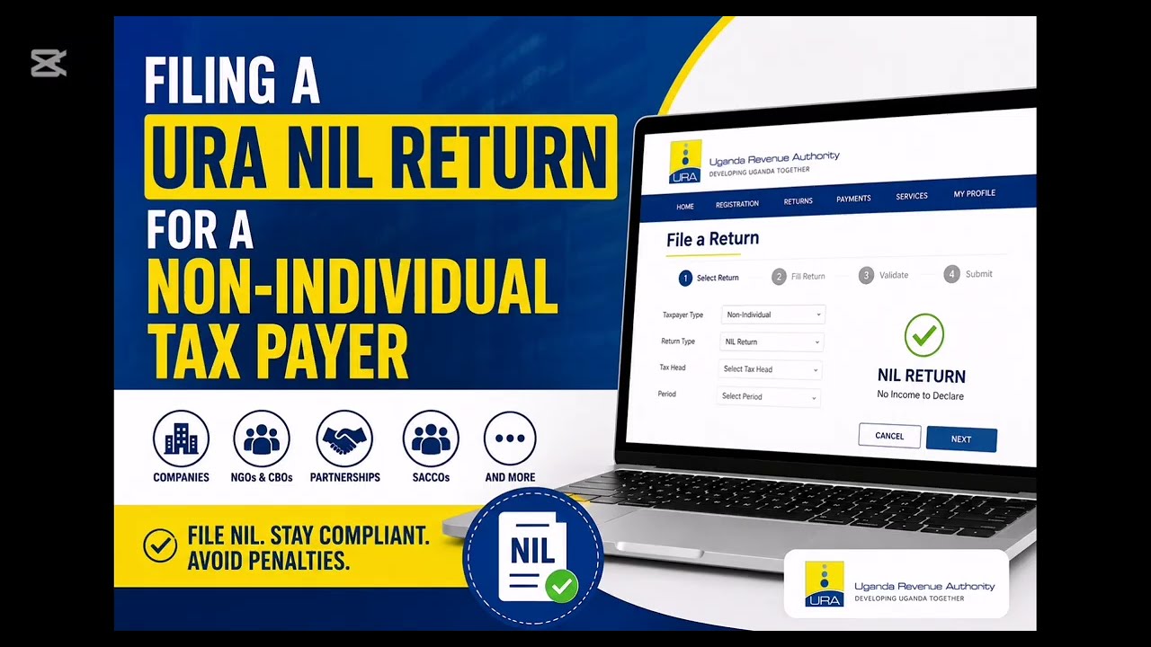 How to file a URA NIL Return for a Non-Individual Taxpayer | Step-by-Step Guide
