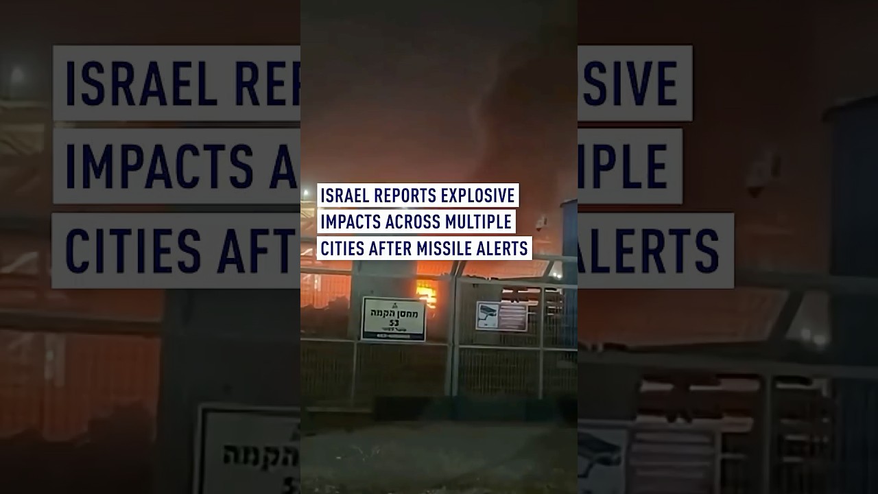 Israel reports explosive impacts across multiple cities after missile alerts