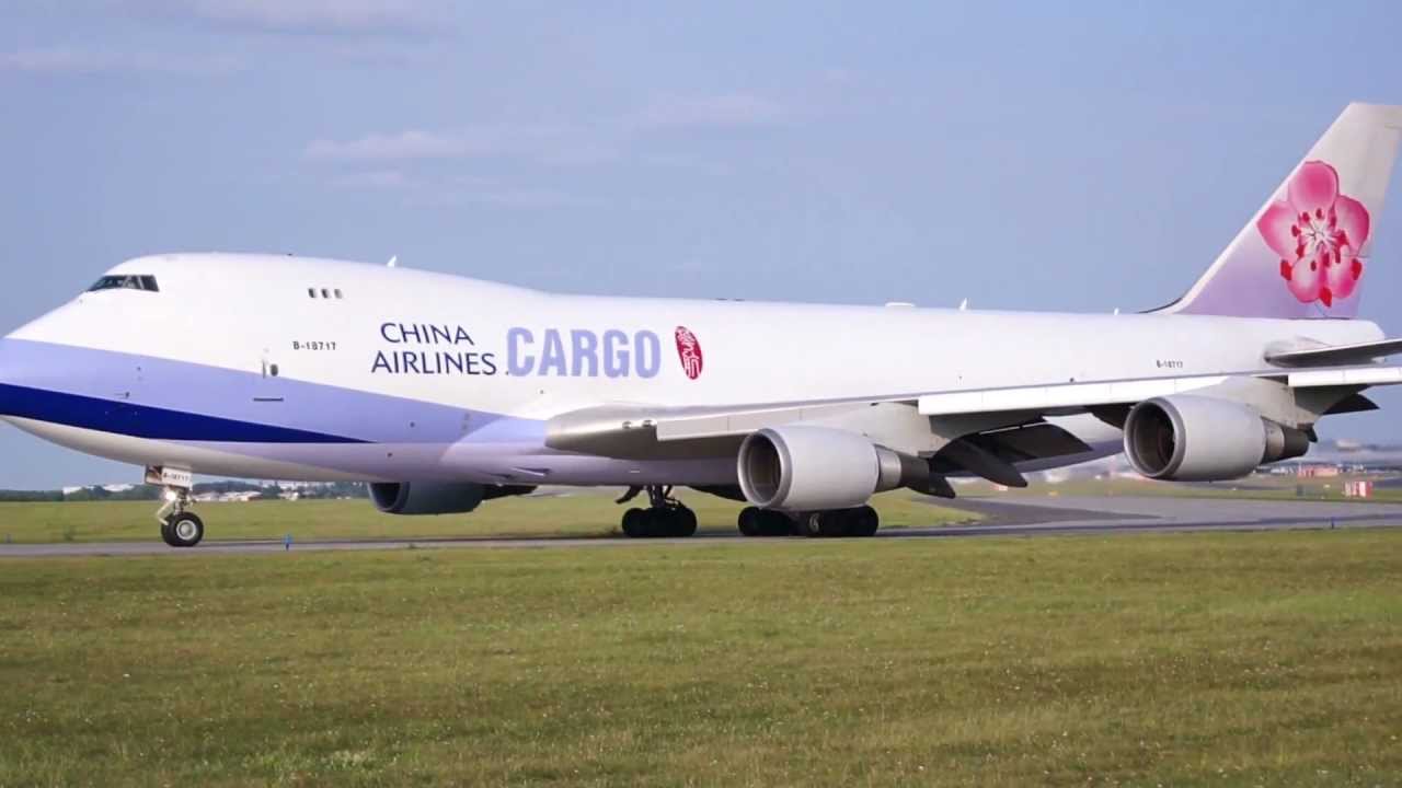 Boeing 747-400F China Airlines Cargo, Taxi and TakeOff  Extremely Close!!! (HD)