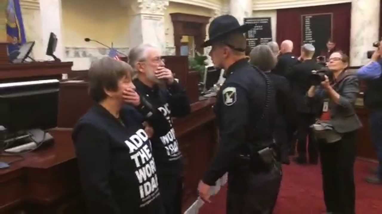 Add the Words protesters arrested