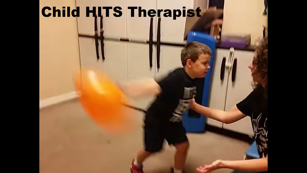 Parent Child Coach Reacts to Child Hitting Occupational Therapist