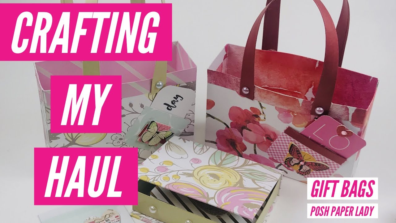 CRAFTING MY HAUL.  !!ONE SHEET GIFT BAGS!!