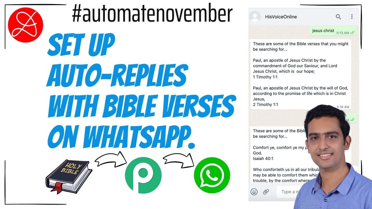 How to Automatically Reply with Bible Verses on WhatsApp using Pabbly Connect #automatenovember