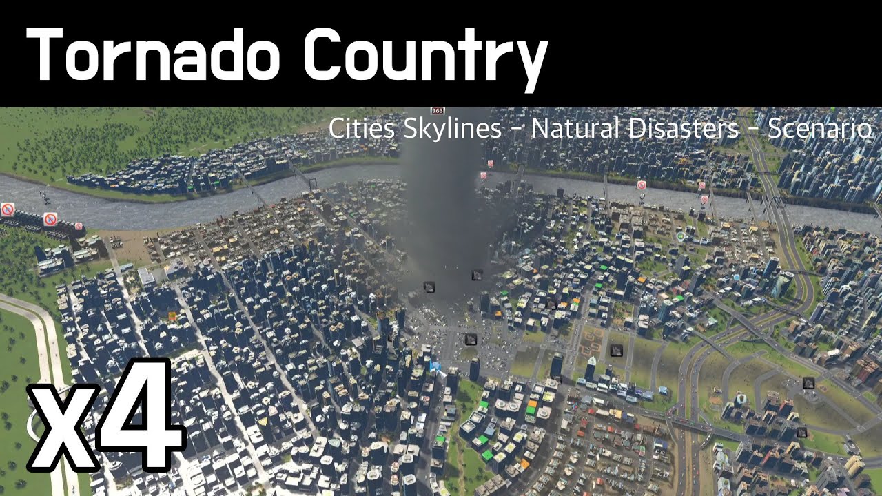 Cities Skylines Scenario - Tornado Country / 토네이도의 나라