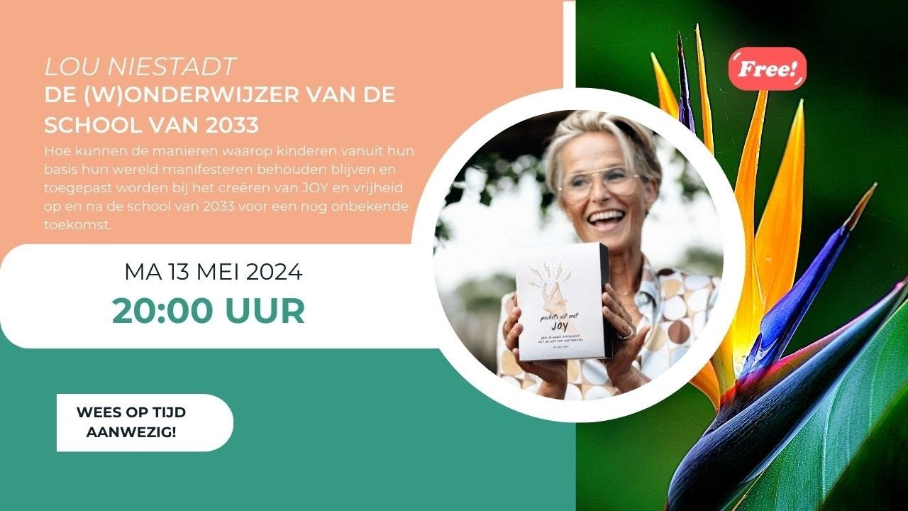 Onderwijsrevolutie - Week van de School van 2033 Dag 1 Lou Niestadt