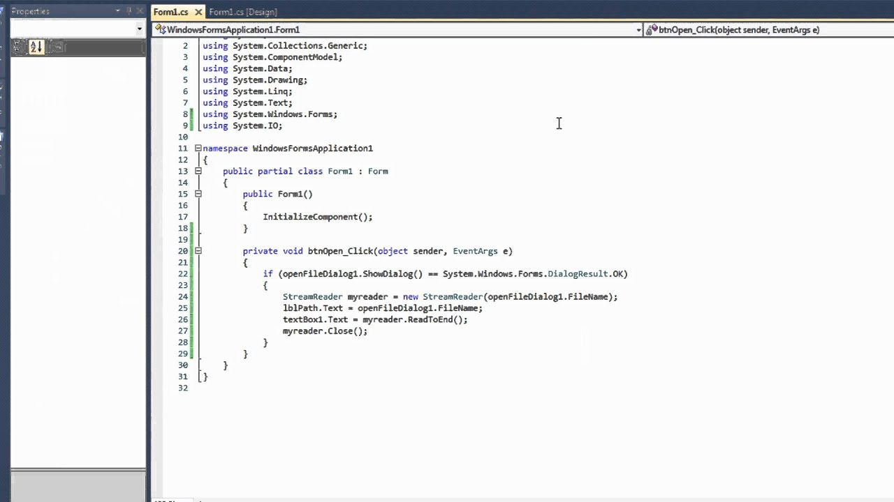 Windows Programming Part 11.4: OpenFileDialog and SaveFileDialog