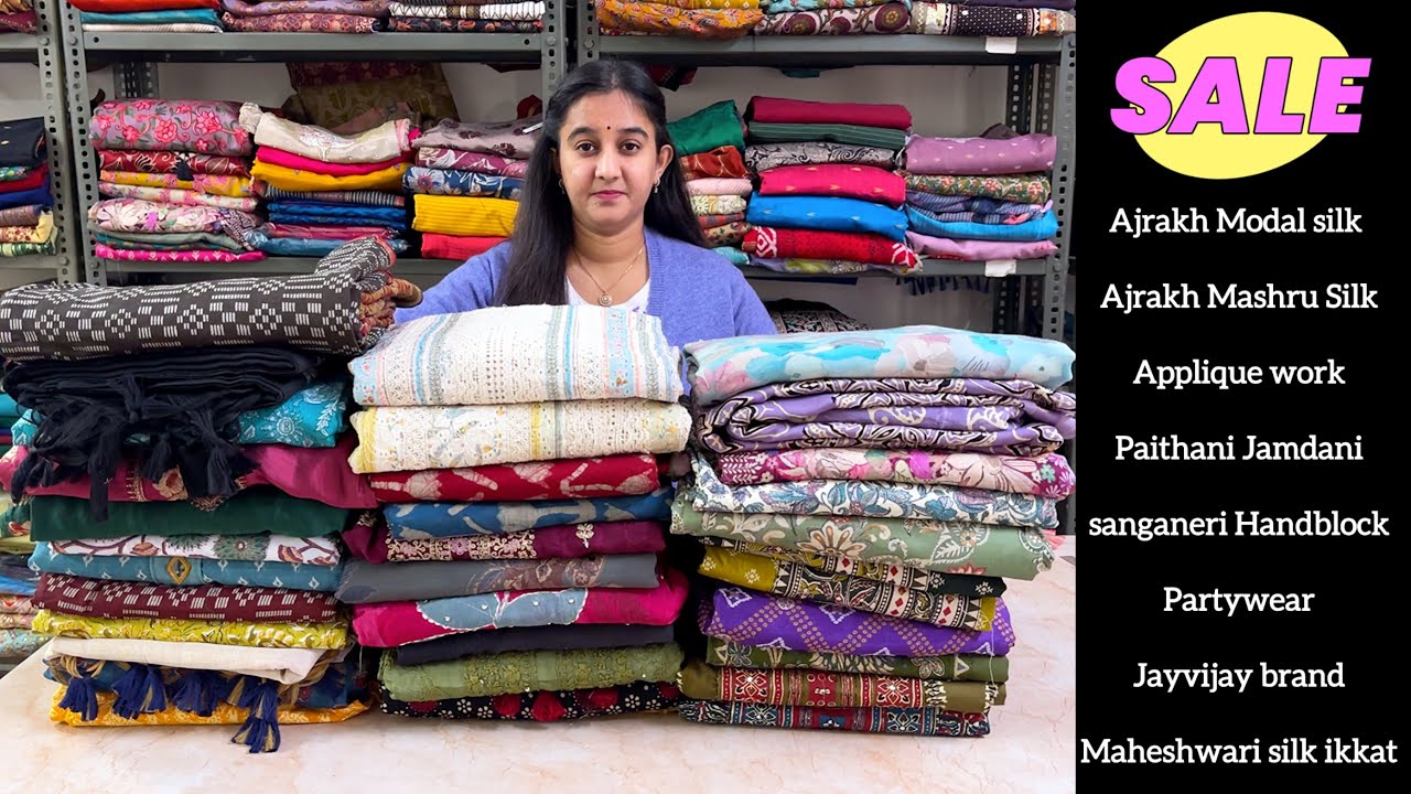 Season end stock Clearance Sale🔥Single Piece Collection🌹 Handloom special suits🌹