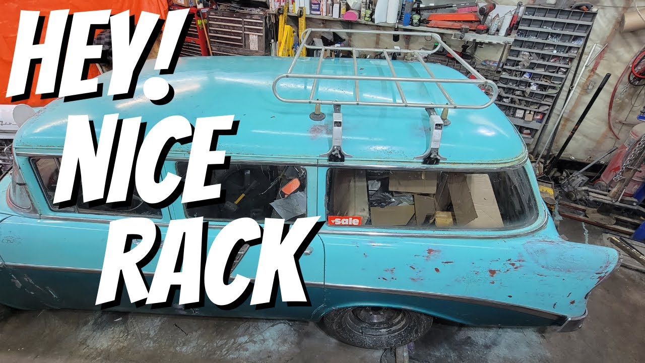 Who Doesn't Like An Old School Roof Basket Right?  Fitting A Vintage Roof Rack On My 56 Chevy Wagon